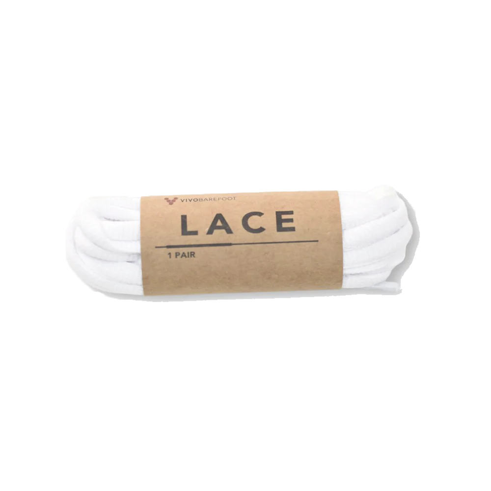 White Oval Shoe Laces 6mm round